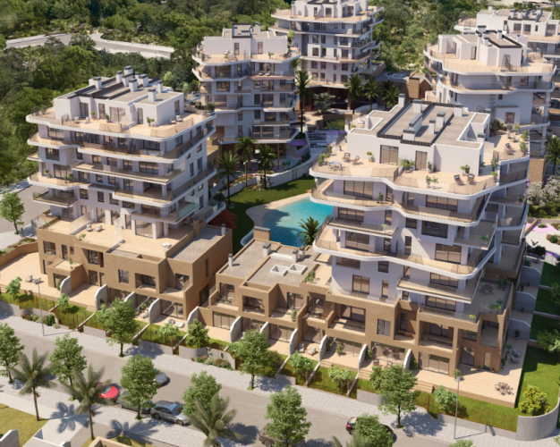 LUXUSNÍ BYT SE ZAHRADOU V REZIDENCI ASTER-VILLAJOYOSA,oblast Alicante